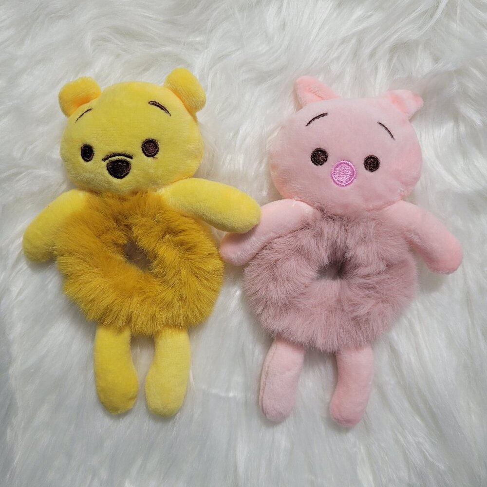 Winnie the Pooh & Piglet Hair Scrunchies